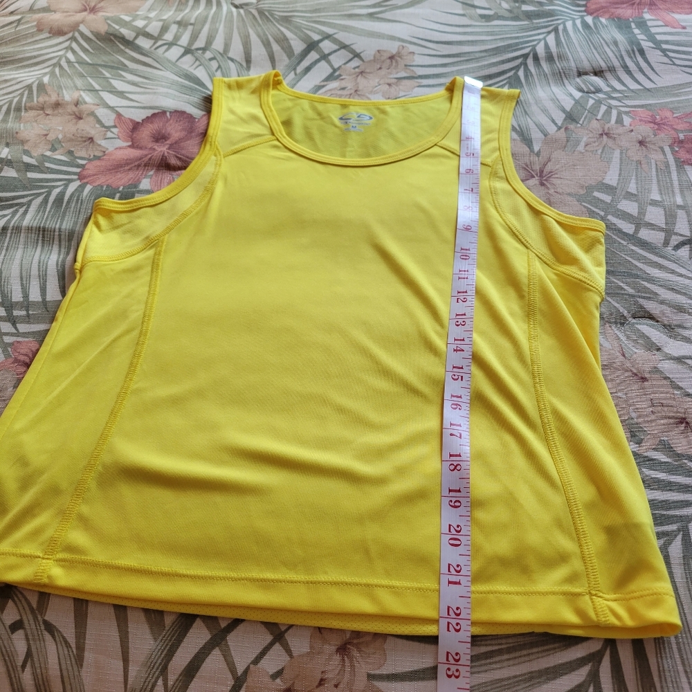 3/$25 Champion Mesh Tank Top Sunny Yellow Sleeveless Activewear Medium - Picture 9 of 12